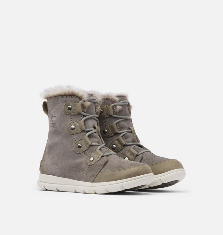 Womens Snow Boots Grey - Sorel Explorer™ Joan Low - 832-HMWPBJ